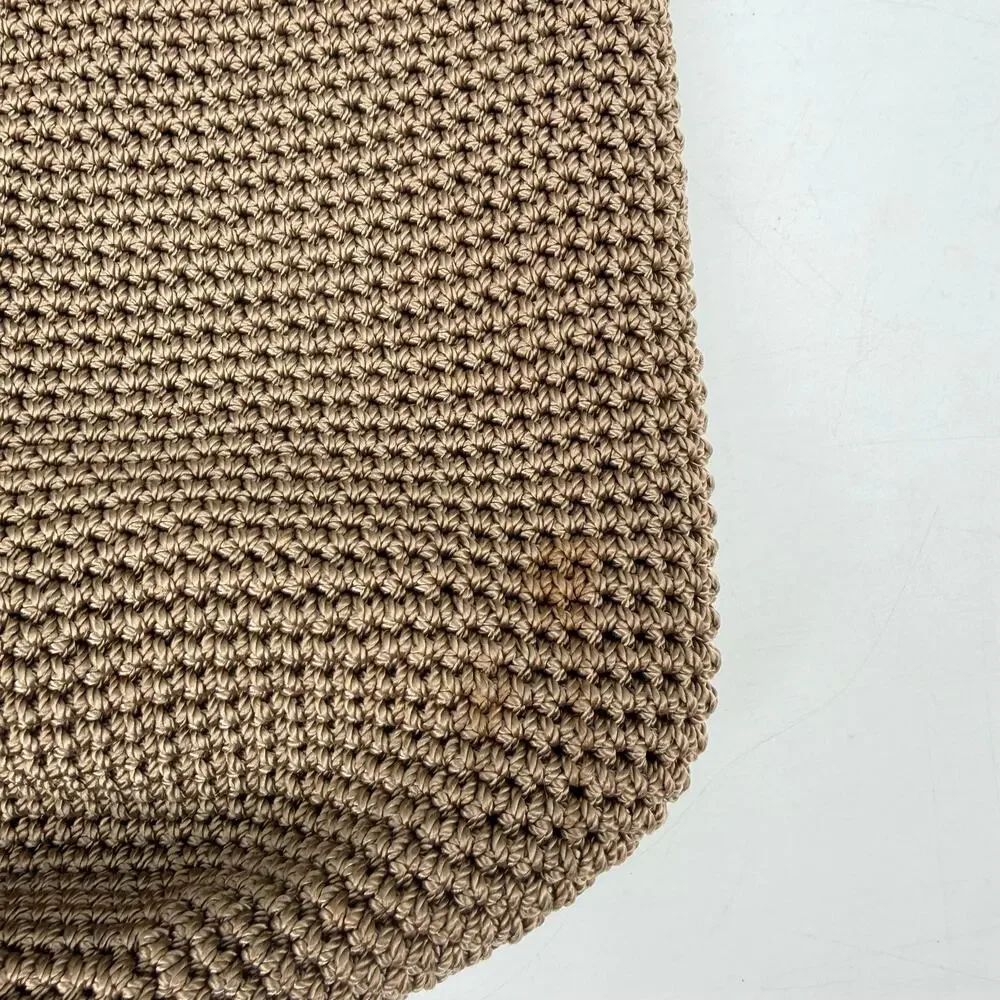 The Sak 120 Large Crochet Tan Brown Shoulder Boho Casual Daytime Chic Bag Purse